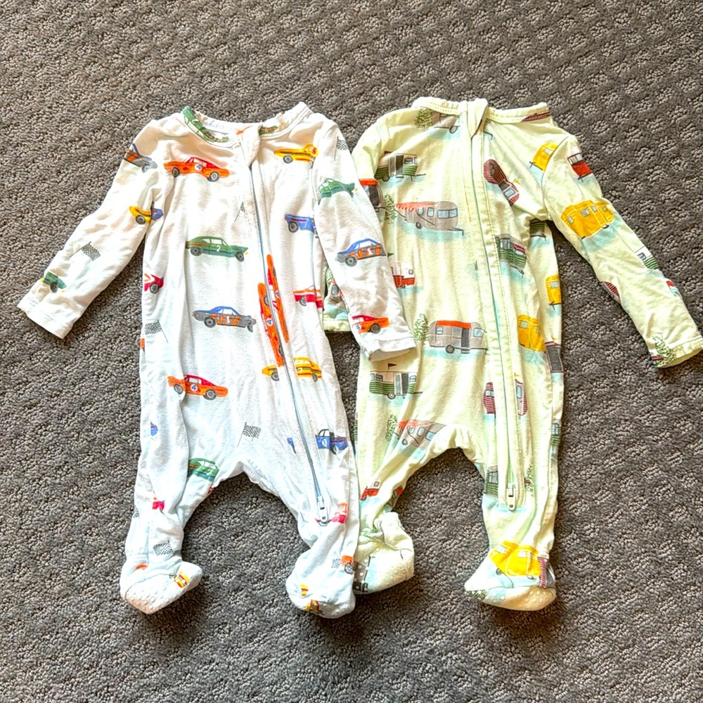 TWO Angel Dear Footie Pajamas!